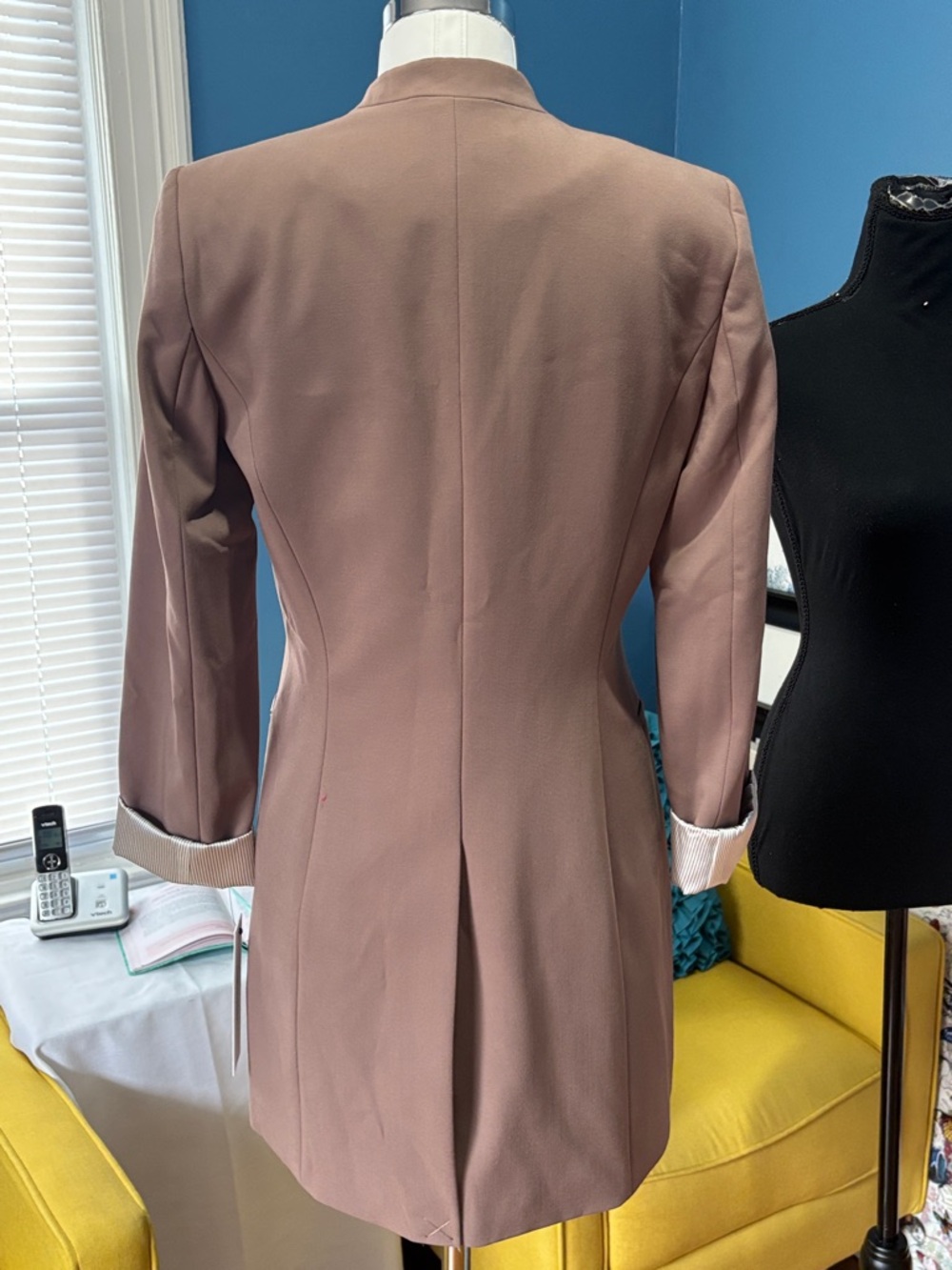 Calvin Klein Mauve Open-Front Womens Blazer Jacket size 2 - Picture 3 of 7